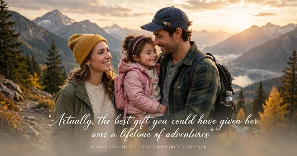 Actually, the best gift you could have given her was a lifetime of adventures