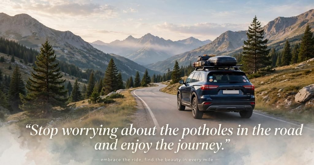Stop worrying about the potholes in the road and enjoy the journey.