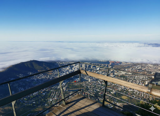 the view from the summit of Table Mountain in South Africa