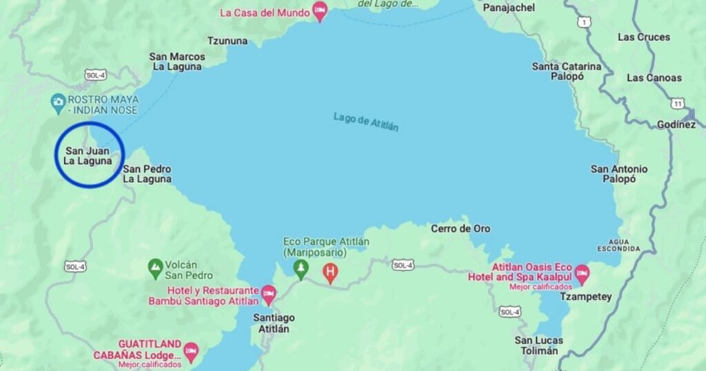 San Juan La Laguna map