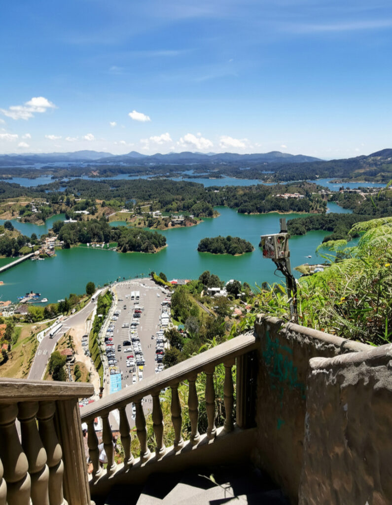  the stairs of El Peñol an attraction near Guatape Colombia