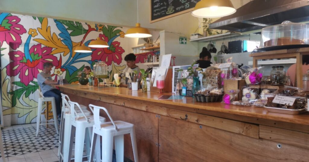 Deli Q’s takeaway bar with baked goods