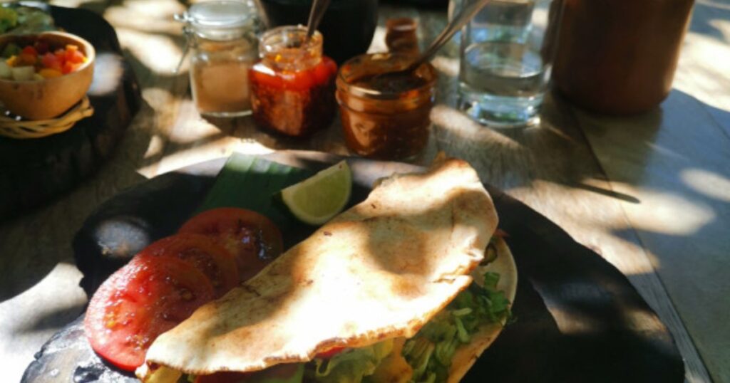 Middle East Taco in a pita bread