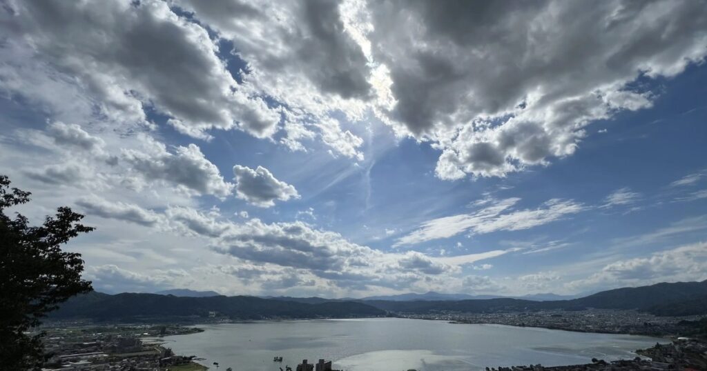 View of Lake Suwa at midday