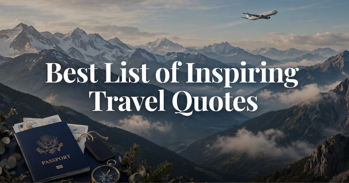 Best List of Inspiring Travel Quotes