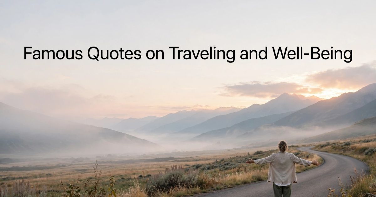 Famous Quotes on Traveling and Well-Being